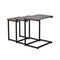 3 Pieces Multifunctional Coffee End Table Set-Oak