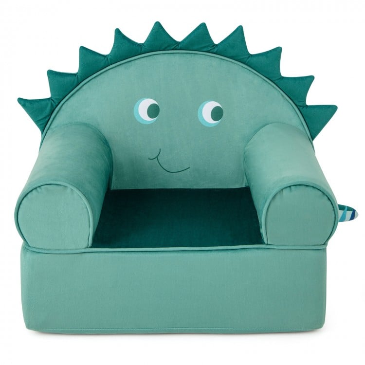 Original Kids Sofa with Armrest and Thick Cushion-Green
