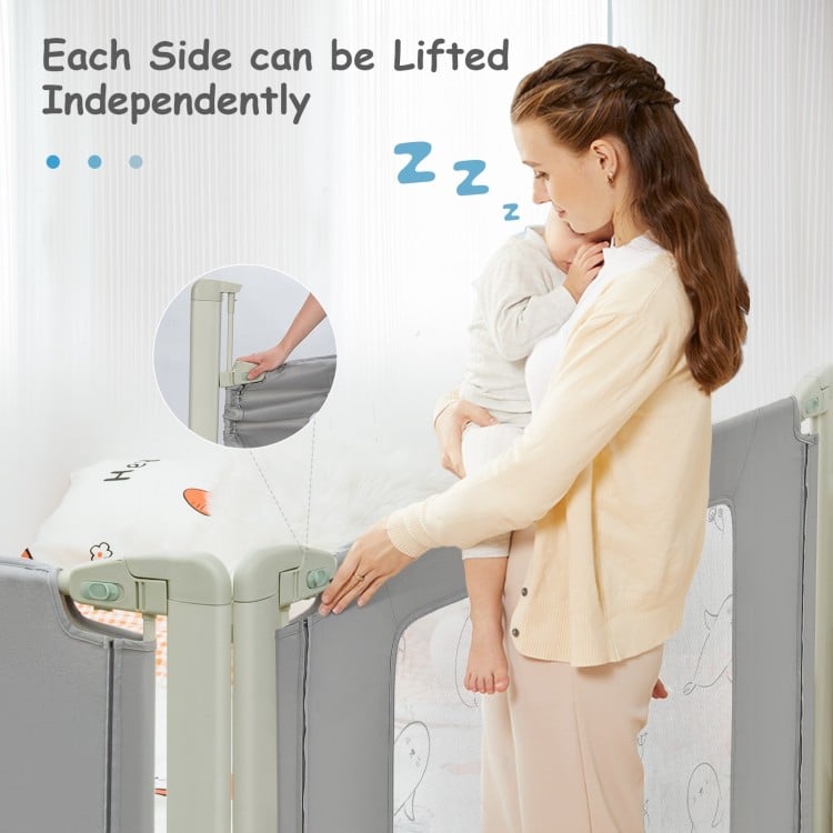 Bed Rail Guard for Toddlers Kid with Adjustable Height and Safety Lock-59 inch