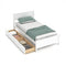 Twin Size Bed Frame with Storage Drawers-Gray