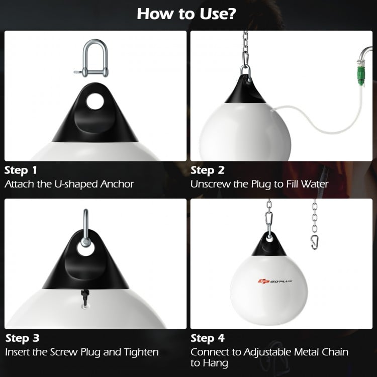 21 Inch Water Punching Bag with Adjustable Metal Chain