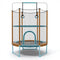 60 Inch Trampoline with Gymnastic Bar and Rings for Kids