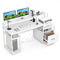 67 Inch Computer Desk with Monitor Stand & File Drawer-White