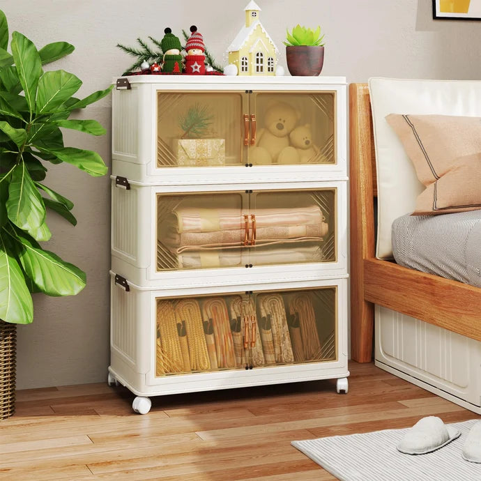 AECOJOY Super Large Foldable Storage Box with Lid