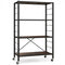 4-tier Foldable Storage Shelf for Tool Room Kitchen Living Room-Black