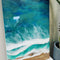 Cordova Bay Ocean Resin Painting on Birch Panel 40
