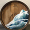 Wine Barrel Wall Art Layered Ocean Waves 23