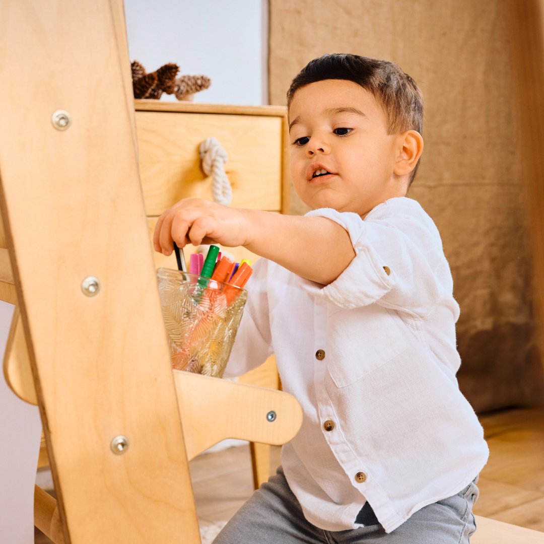 Indoor Playground for Toddlers - 7in1 Playground + Swings Set + Slide Board + Art Set 