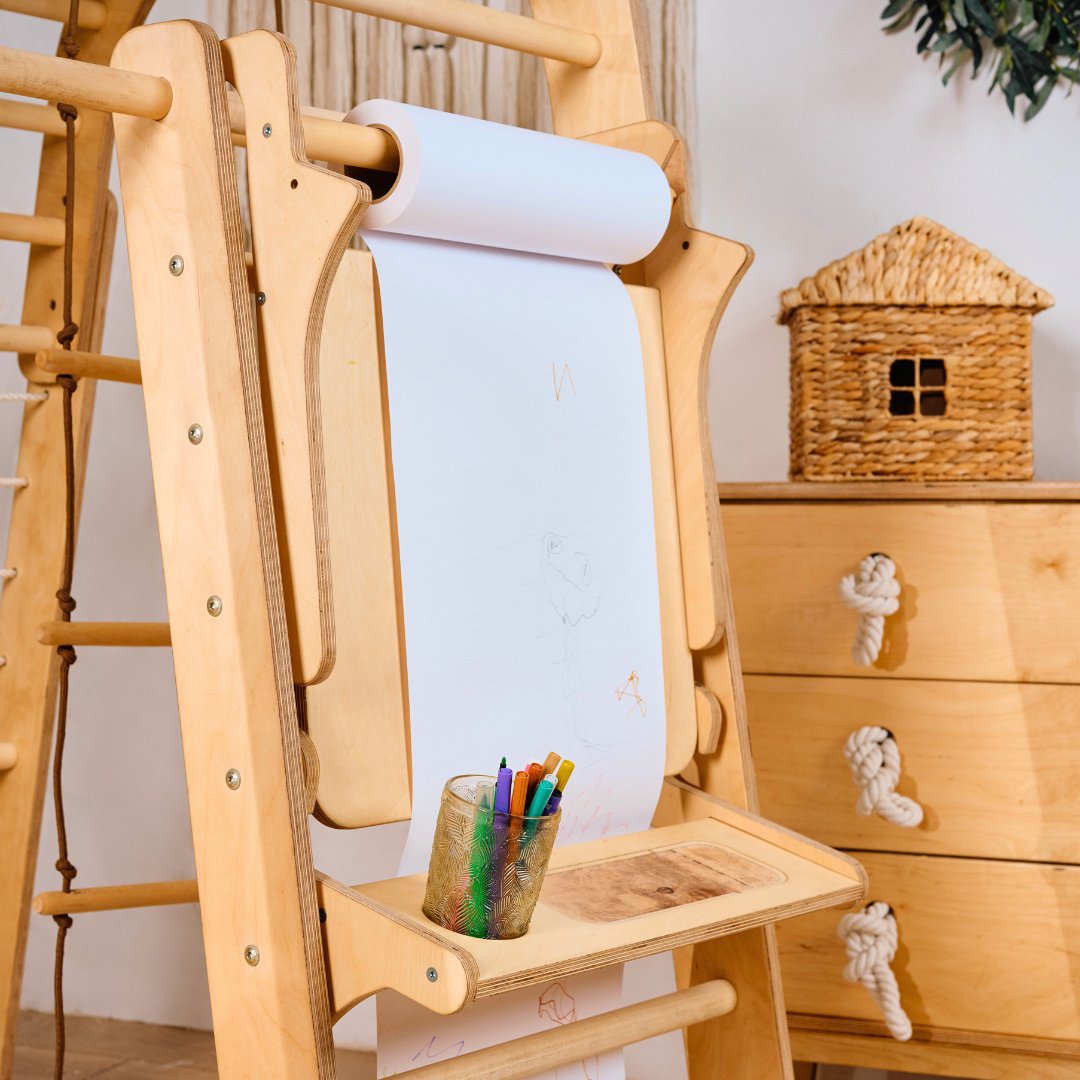 Indoor Playground for Toddlers - 7in1 Playground + Swings Set + Slide Board + Art Set 