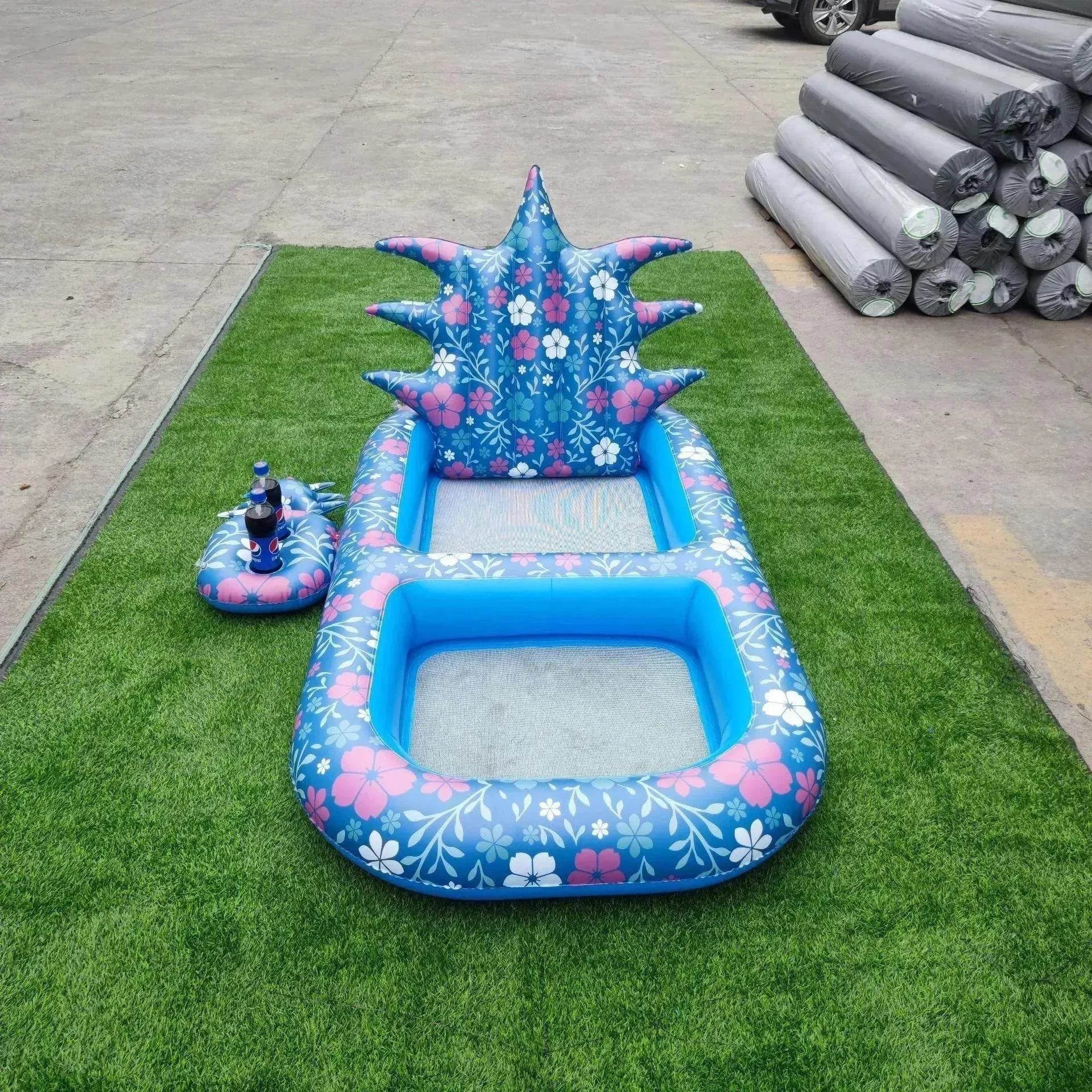 Inflatable Swimming Pool Pineapple Floating Row Air Cushion Bed Summer Water Floating Hammock Air Mattress Water Sports Toys 