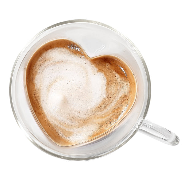 Insulated Double-Wall Glass Coffee Tea Hot or Cold Beverage Mug 2 Piece Set 180ml, Barista