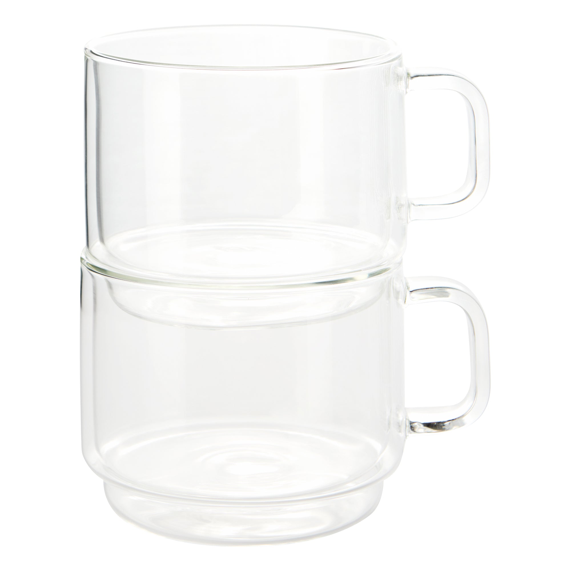 Insulated Double-Wall Glass Coffee Tea Hot or Cold Beverage Mug 2 Piece Set 500ml, Barista 