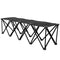 Portable 4-Seater Folding Camping Chair, Team Bench Chair with Carry Bag for Soccer Football Team, No Assembly