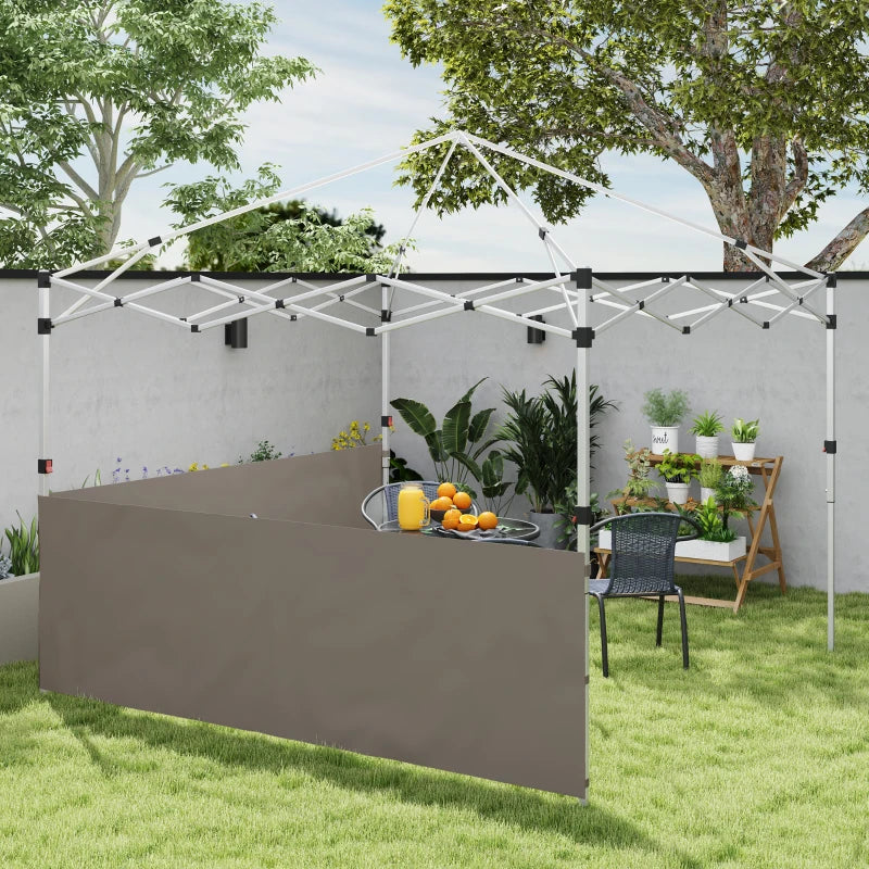 Canopy Sidewalls for 10' x 10' or 10' x 20' Pop up Canopy, 2 PCS Canopy Half Walls Only, Grey