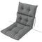 Outsunny Adirondack Chair Cushion, Tufted Rocking Chair Cushion with Ties, Non-Slip Replacement Seat Cushion for Outdoor Chair, Indoor Outdoor Cushion, Light Grey