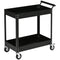 DURHAND Mobile Tool Station: 2-Tier Rolling Steel Utility Cart with 330lbs Capacity for Workshops & Garages, Black