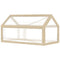 Outsunny Wooden Cold Frame Greenhouse Garden Portable Raised Planter with Openable Top for Indoor, Outdoor, Flowers, Vegetables, Plants, 35.5