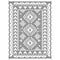 Outsunny 9' x 12' Outdoor RV Rug, Reversible Patio Floor Mat with Carry Bag, Rhombus Patchwork, Grey and White