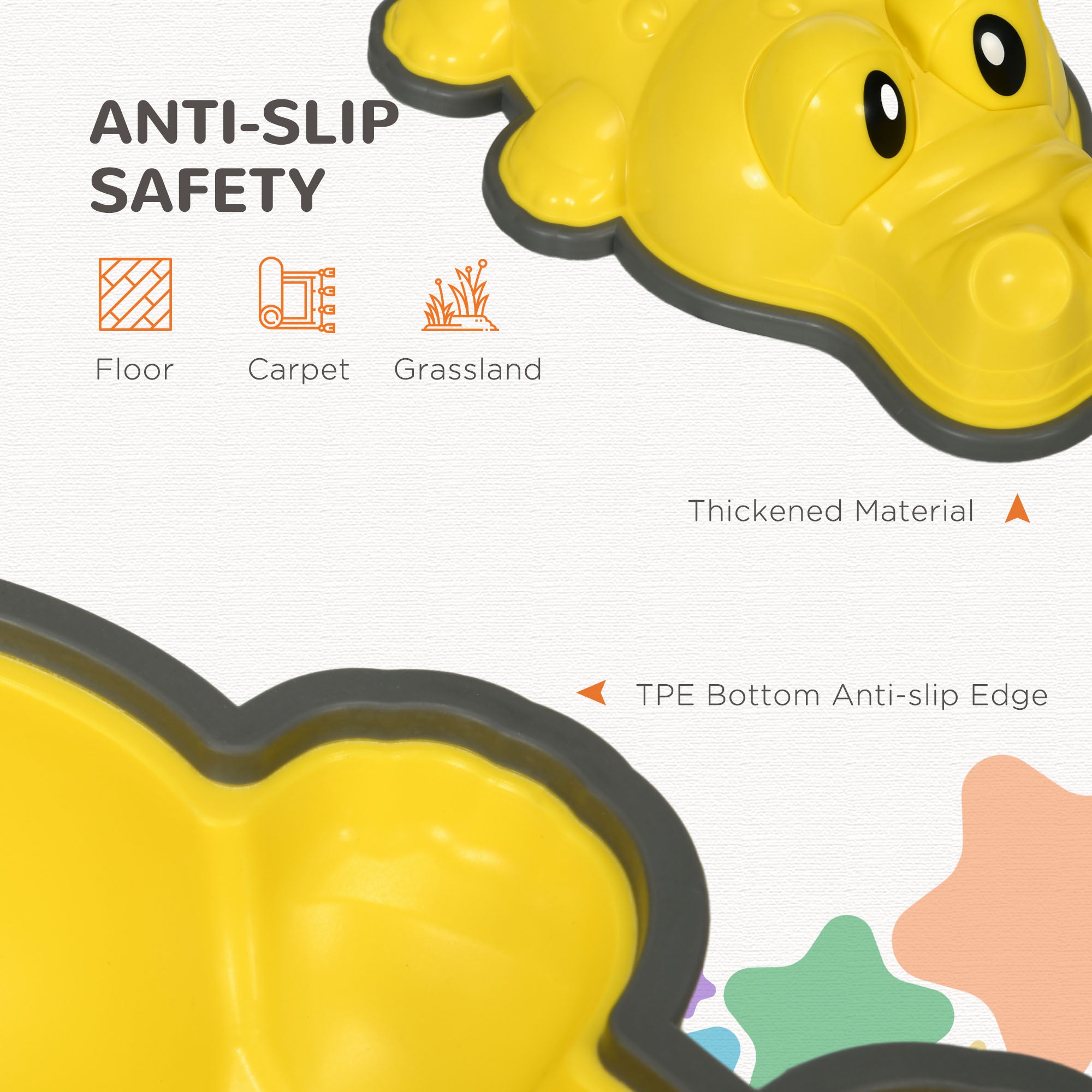 Outsunny 9pc Kids Balance Stepping Stones Anti-slip Edge Obstacle Course Play Equipment Indoor Outdoor Toys 