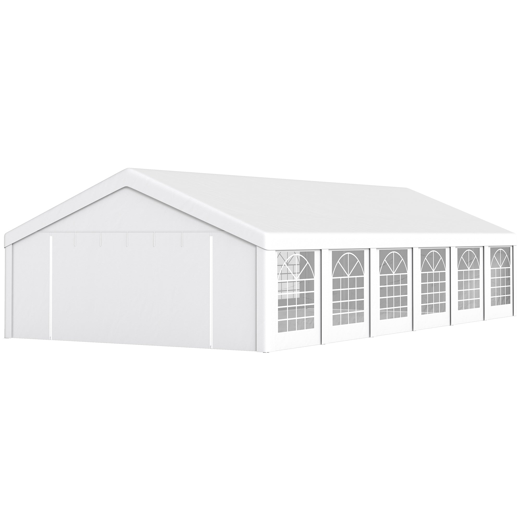 Outsunny 20' x 40' Party Tent, Outdoor Canopy Tent with 12 Removable Window Sidewalls for Parties, Wedding, Events, BBQ 