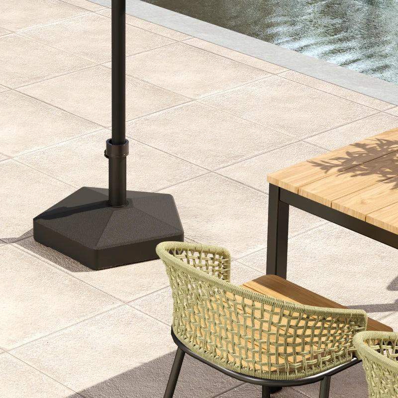 Patio Umbrella Base Holder, Heavy Duty Outdoor Umbrella Stand Base, Poolside, Black