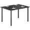 Outdoor Dining Table for 4 People, Rectangular Patio Table with HDPE Top and Metal Frame, for Garden, Backyard, Deck