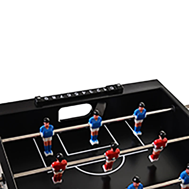 68QT Patio Cooler Ice Chest with Foosball Table Top, Portable Poolside Party Bar Cold Drink Rolling Cart on Wheels with Tray Shelf Black
