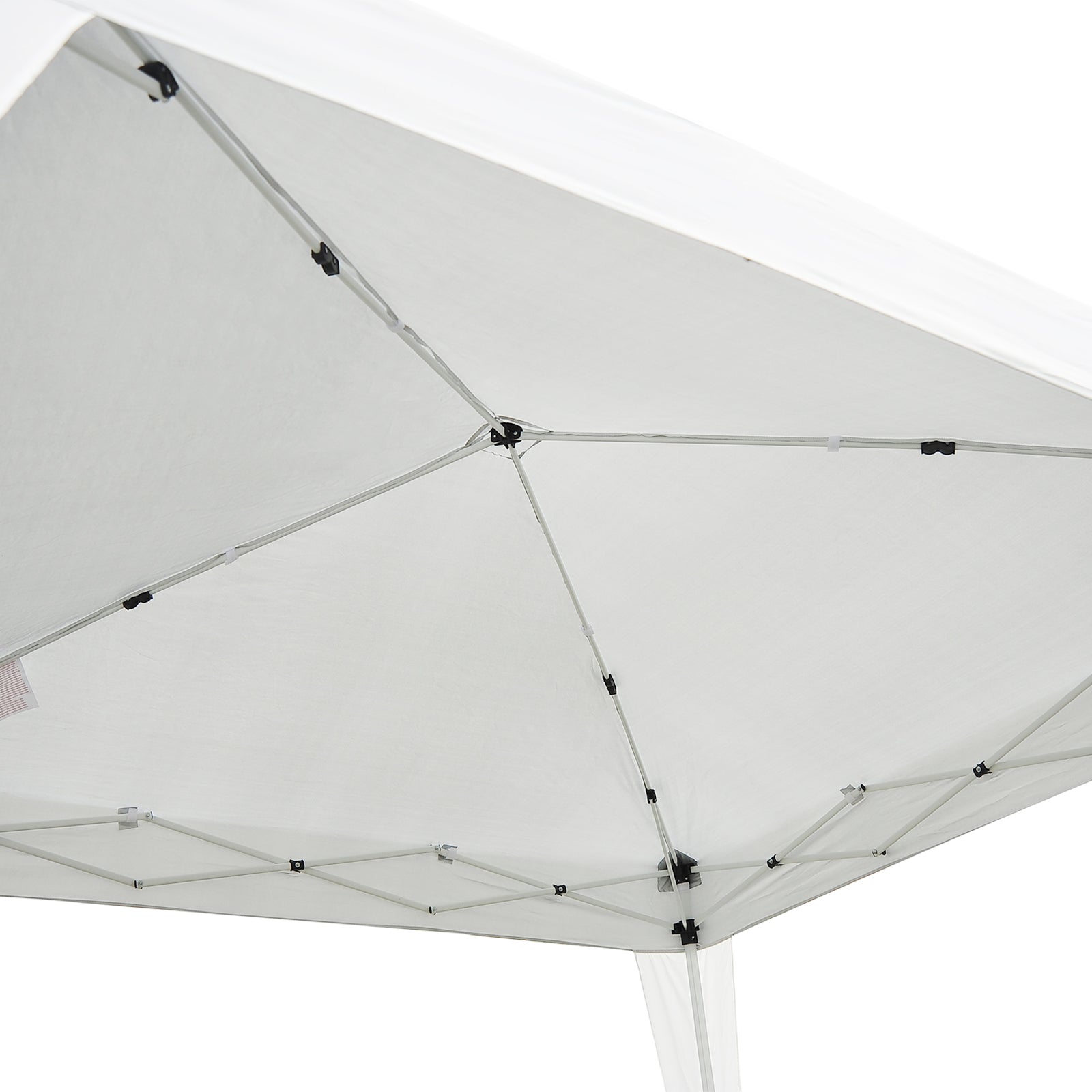 Outsunny 10' x 10' x 8' Outsunny Arbor Barnum Folding Pop-up Garden Gazebo w/ Transport Bag-White 