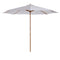 Outsunny 10' x 8.2'H Bamboo Wooden Round Market Patio Sun Umbrella Garden Parasol Outdoor Sunshade Canopy (Cream White)