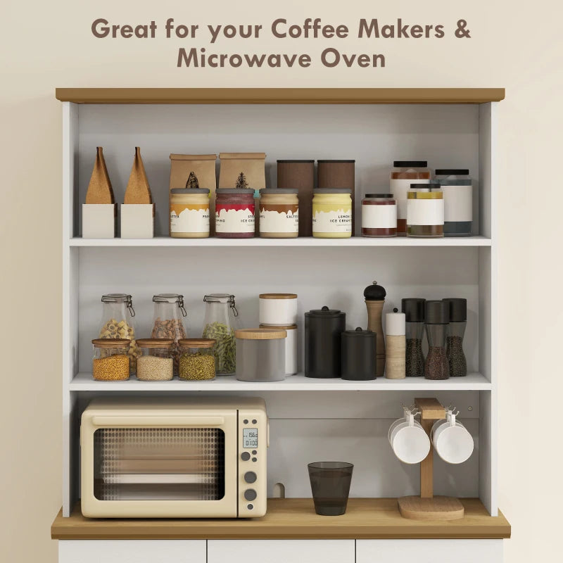 Kitchen Pantry Buffet Server Hutch Storage Sideboard Bookcase with Drawers & Cabinets for Living Room Cabinet Console