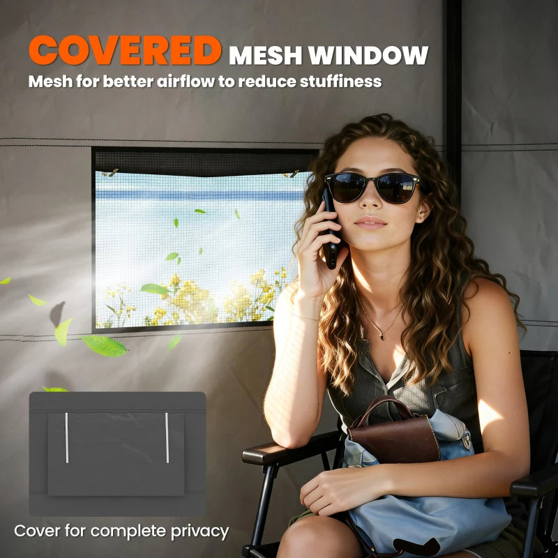 5 x 5 ft Compact Pop Up Canopy Tent, UPF 50+ Changing Room, Portable Instant Privacy Canopy with Mesh Window, Dark Grey