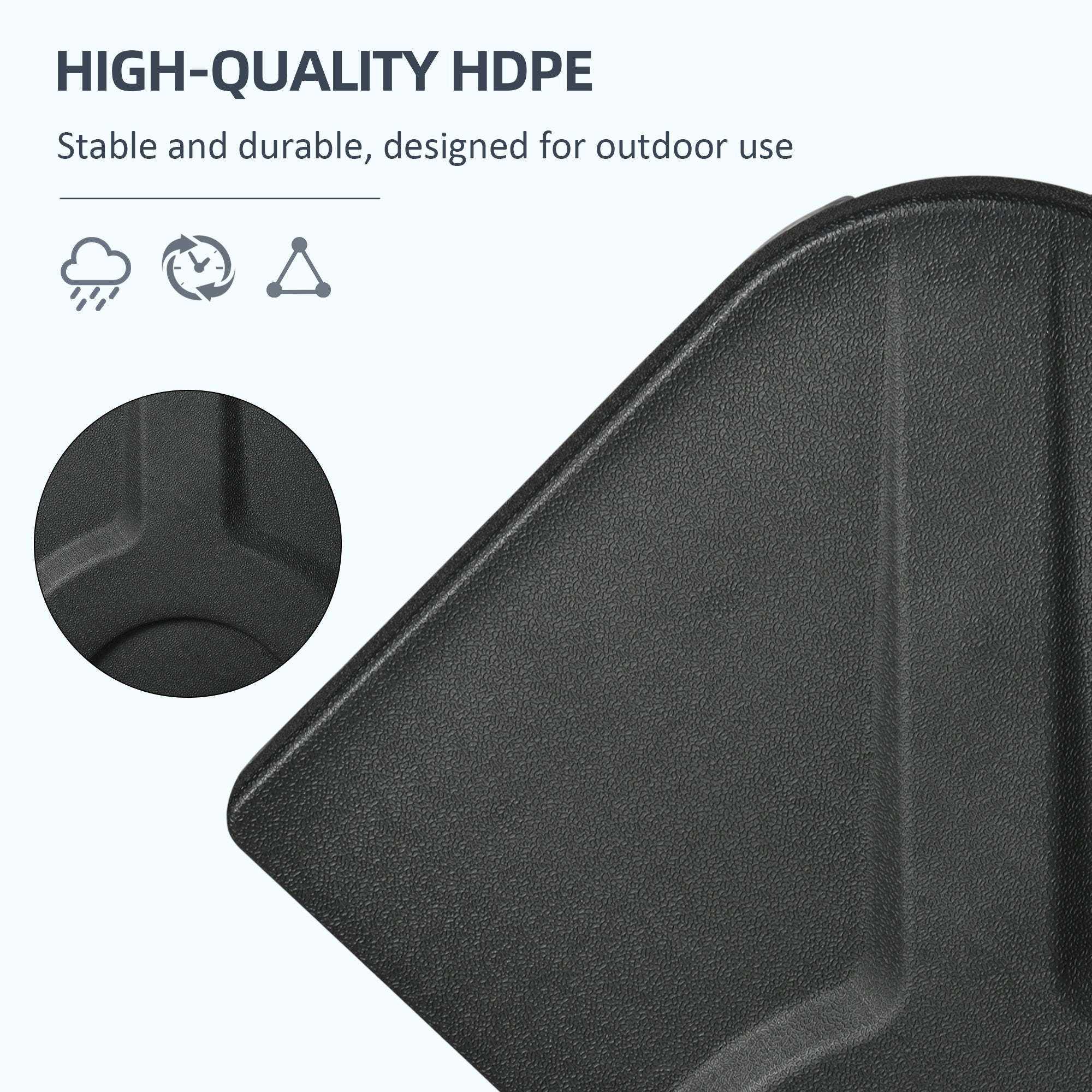Outsunny Patio Umbrella Base Weights 4 Pieces HDPE Water Sand Filled for Cross Base Stand Black 