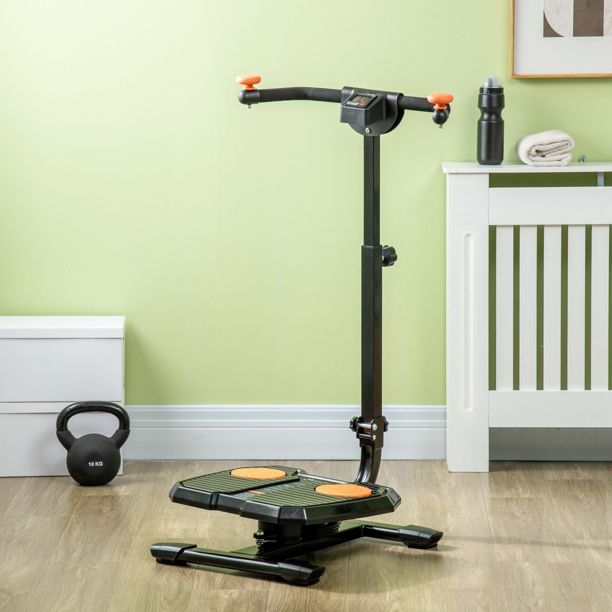 Soozier Foldable Ab Twister Board for Waist Trimming, Ab Waist Sculptor Workout Equipment wirh Screen Showing Time, Calories 