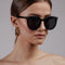 Jordie Sunglasses – Vintage-Inspired Plastic Frames with UV 400 Alloy Lenses, Lightweight & Classic, Includes Faux Leather Case