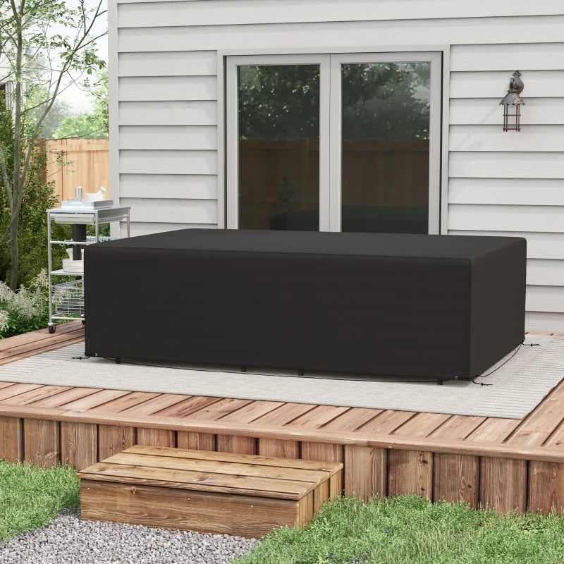 Patio Furniture Cover for Outdoor Sectional Sofa Set Waterproof Windproof Oxford Fabric, 97" x 65" x 26", Black