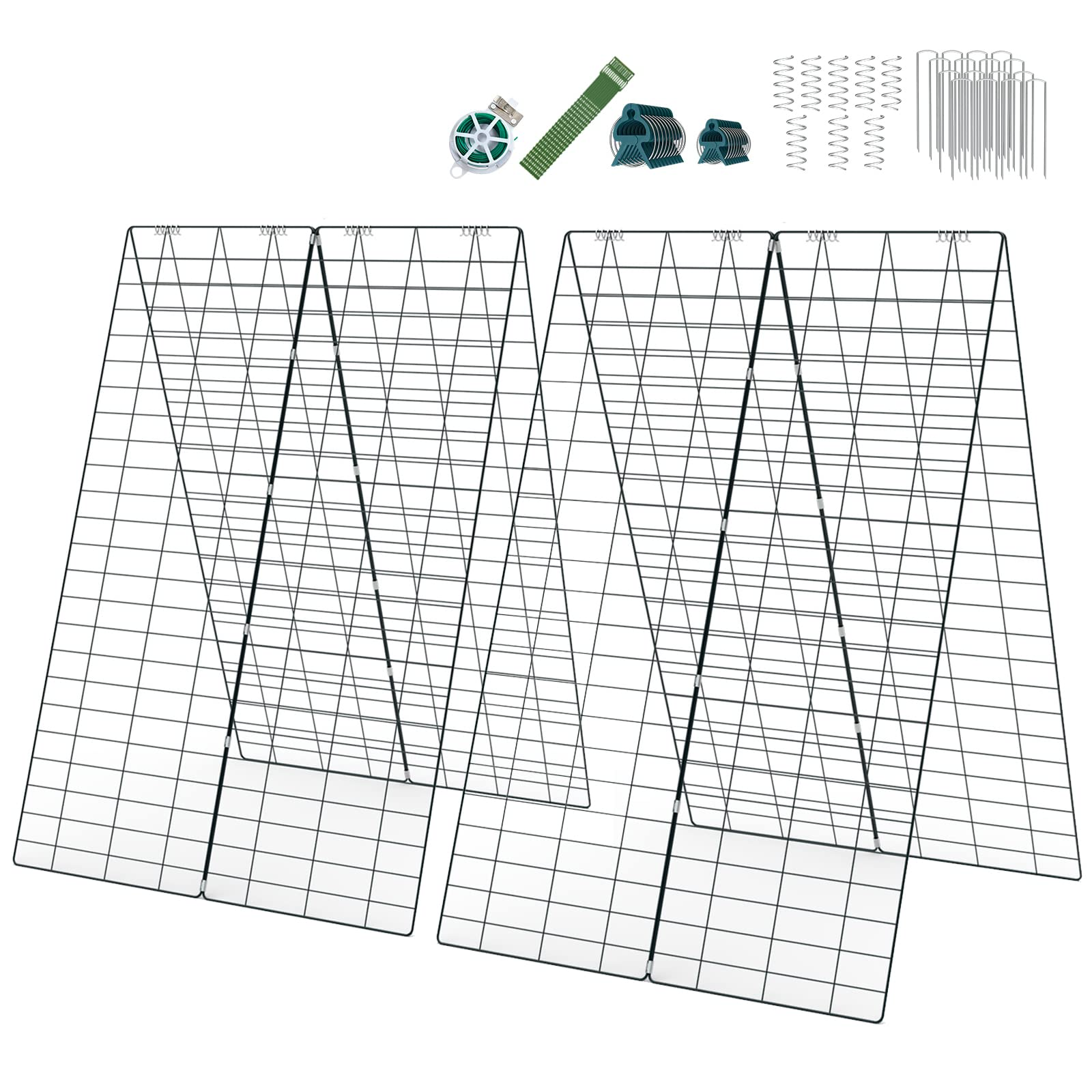 8 Panels Cucumber Trellis, A-Frame Garden Trellis for Plant Climbing 