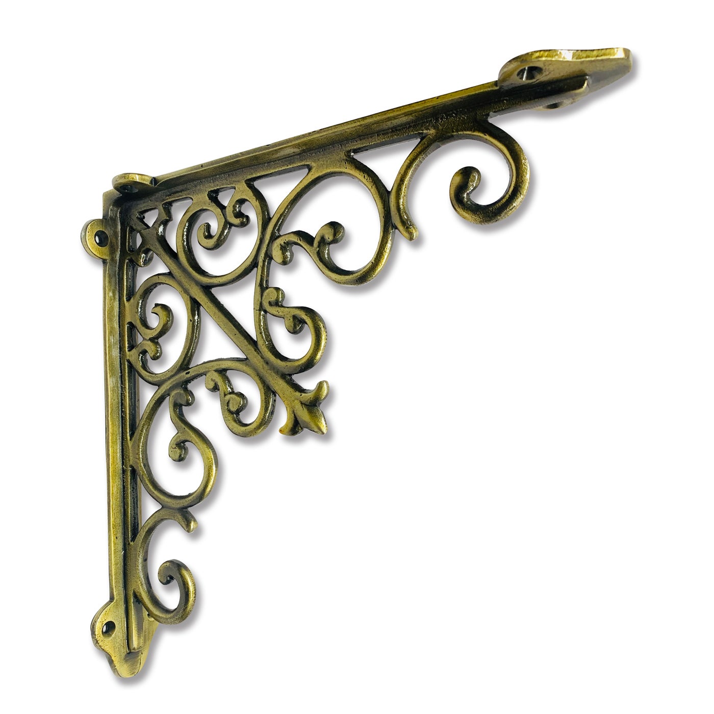 Victorian Shelf Bracket, Medium, Antique Gold 