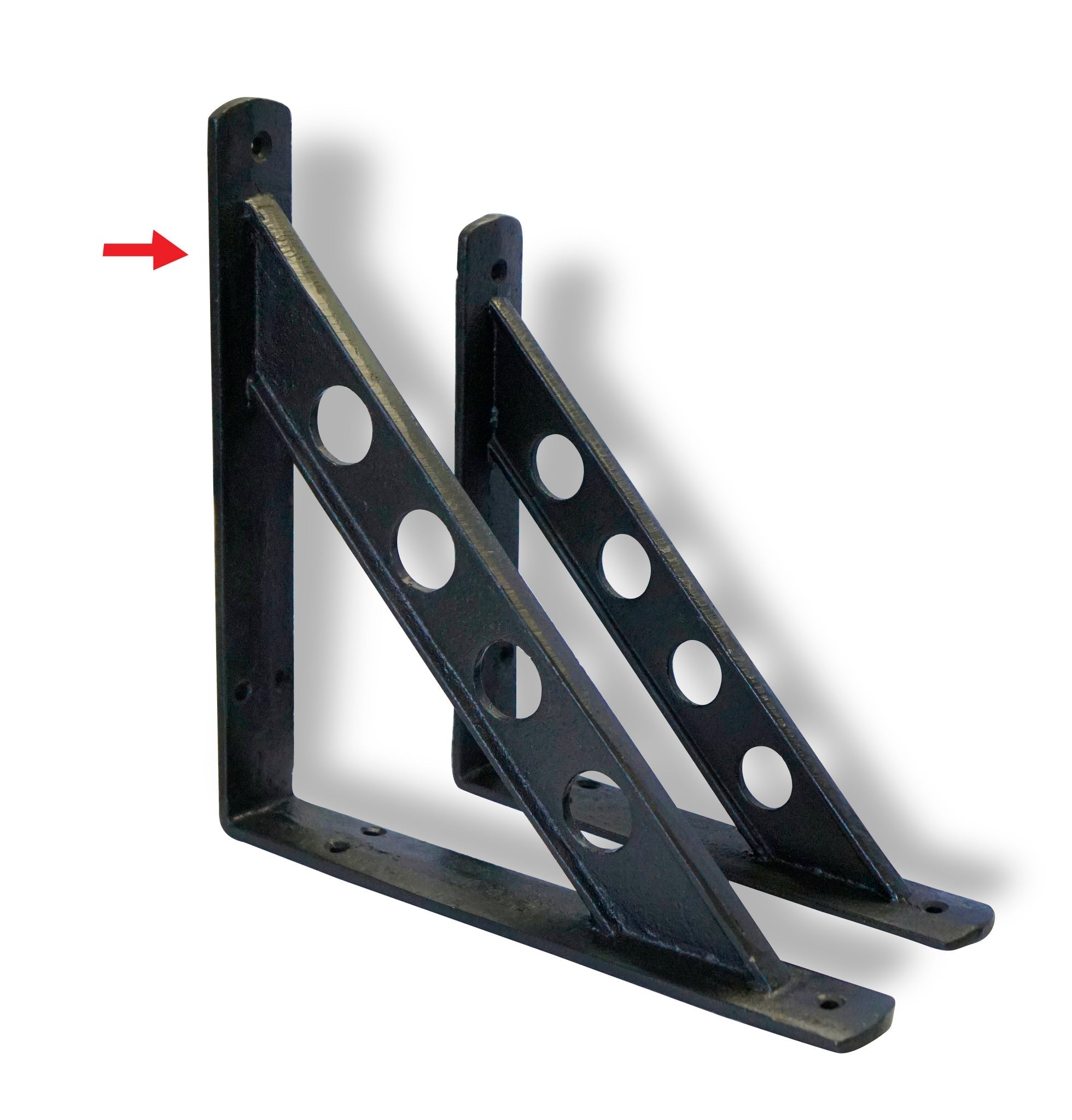 Circled Corner Bracket, Antique Black, Large 