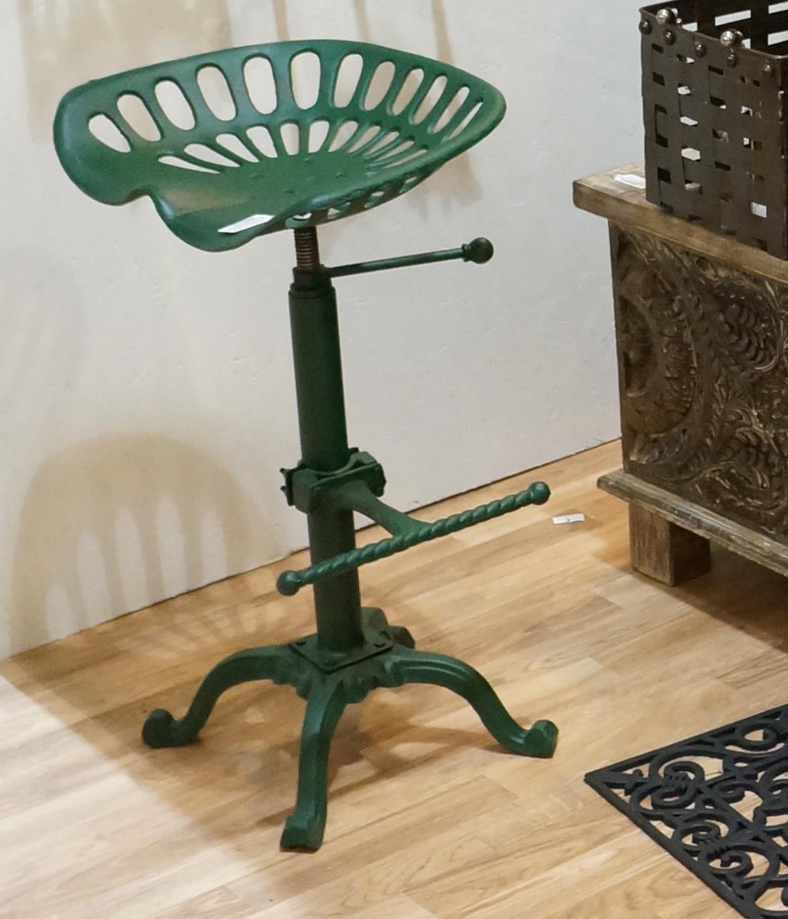 Tractor Seat Stool Green 