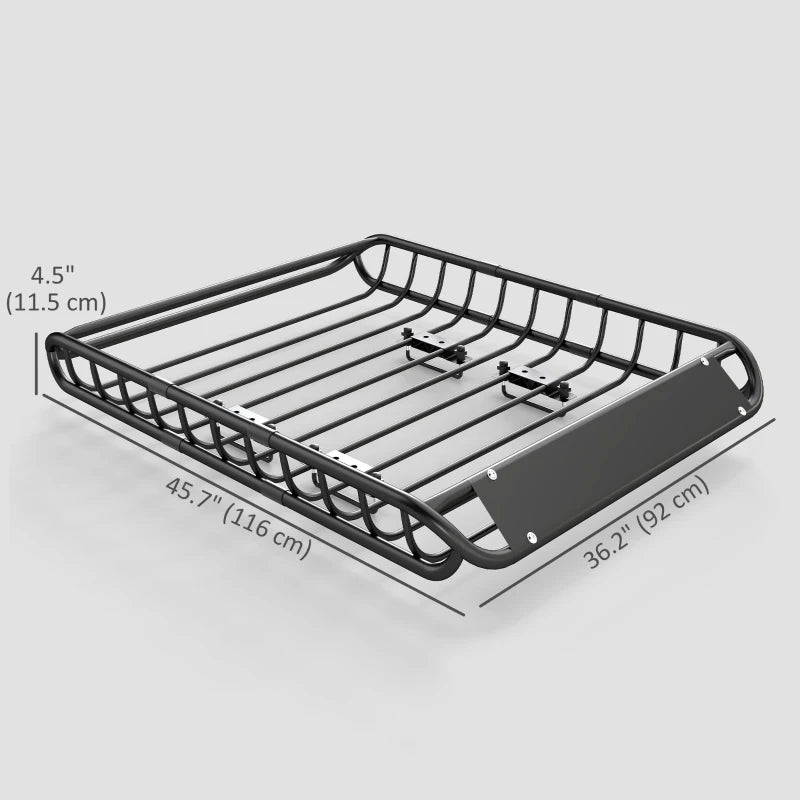 Soozier Roof Rack Cargo Carrier Basket, 330LBS Heavy Duty Roof Basket, 46" x 36" x 4.5" Rooftop Cargo Carrier for SUV, Truck