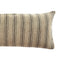 Juniper Linen Lumbar Pillow – 14” x 31”, Rustic Farmhouse Striped Design, Feather Down Insert, Cozy Decorative Pillow