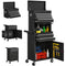 Large Tool Cabinet, 3-in-1 Rolling Tool Chest, Detachable Tool Storage Organizer with 6 Drawers and Pegboard, Black