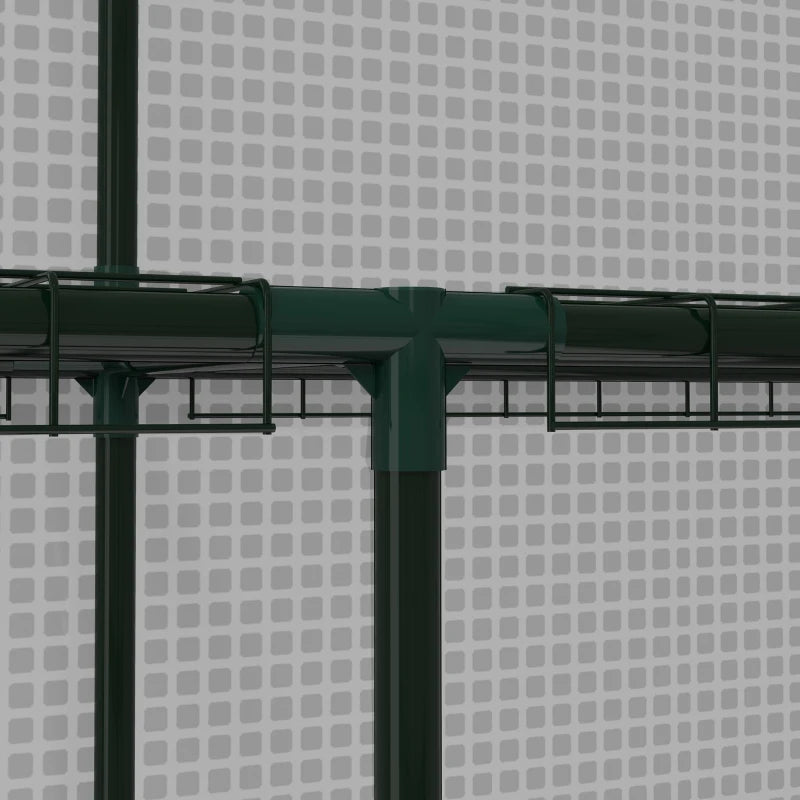Portable Greenhouse, Walk-In Small Outdoor Green House with 2 Tier U-Shaped Flower Rack Shelves, 4.6' x 4.7', White