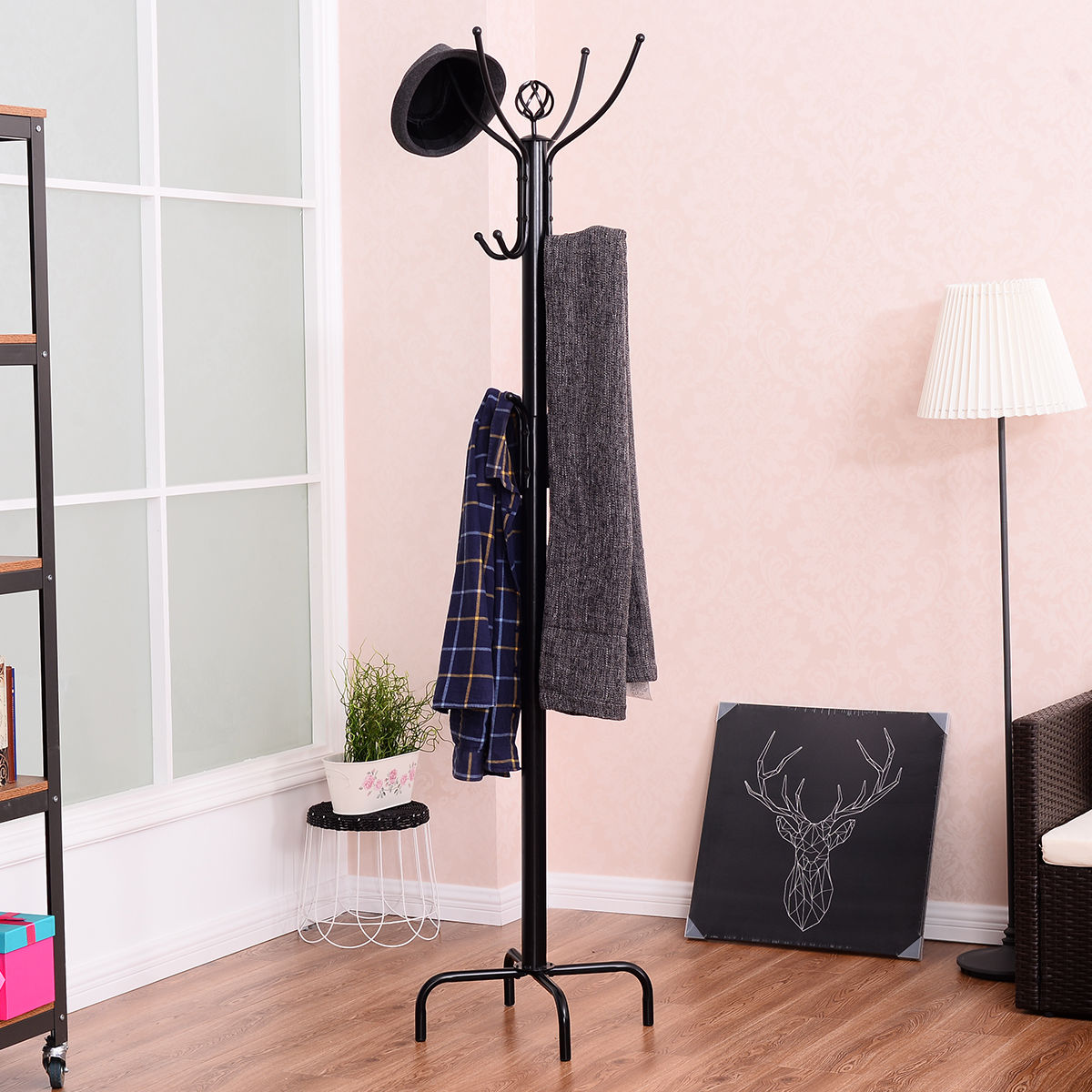 Metal Coat Rack with 12 HooksÂ 