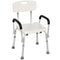 HOMCOM Medical Shower Chair Adjustable with Back Bathtub Bench Seat Padded Arms Non Slip Safety for Disabled Seniors