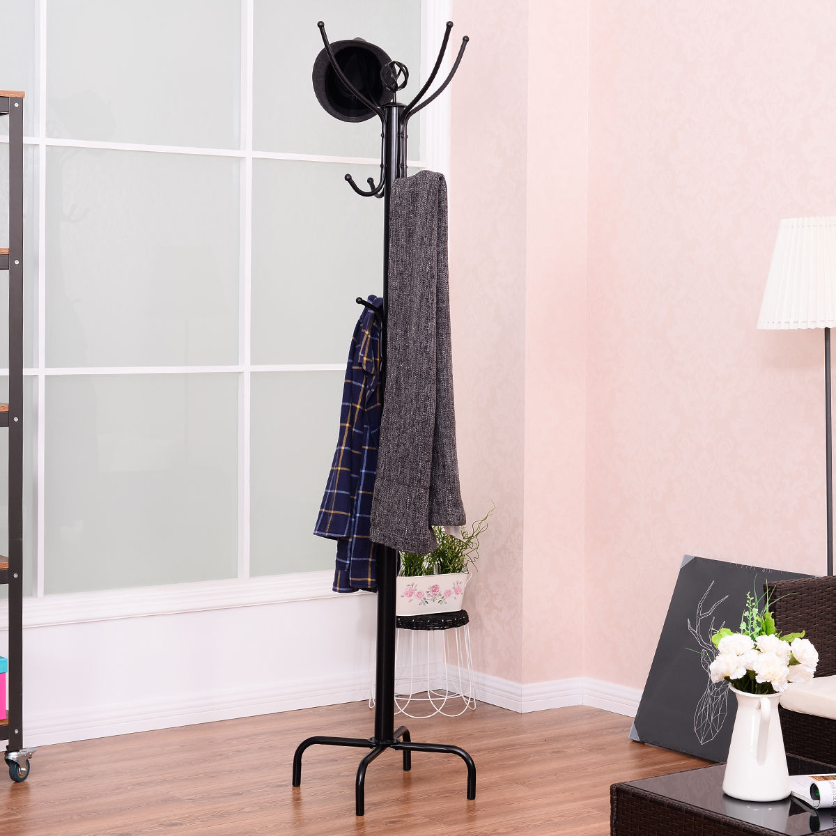 Metal Coat Rack with 12 HooksÂ 