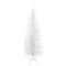 HOMCOM 5FT Artificial Christmas Tree, Pencil Christmas Tree with Realistic Branches, Stable Stand, White