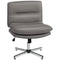 Armless Office Chair, Criss Cross Chair with Adjustable Height & Tilt Function for Home Office, Study, Grey
