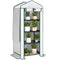 Mini Greenhouse with Screen Roof, Portable Small Greenhouse with Roll-Up Zipper Door, 27.6
