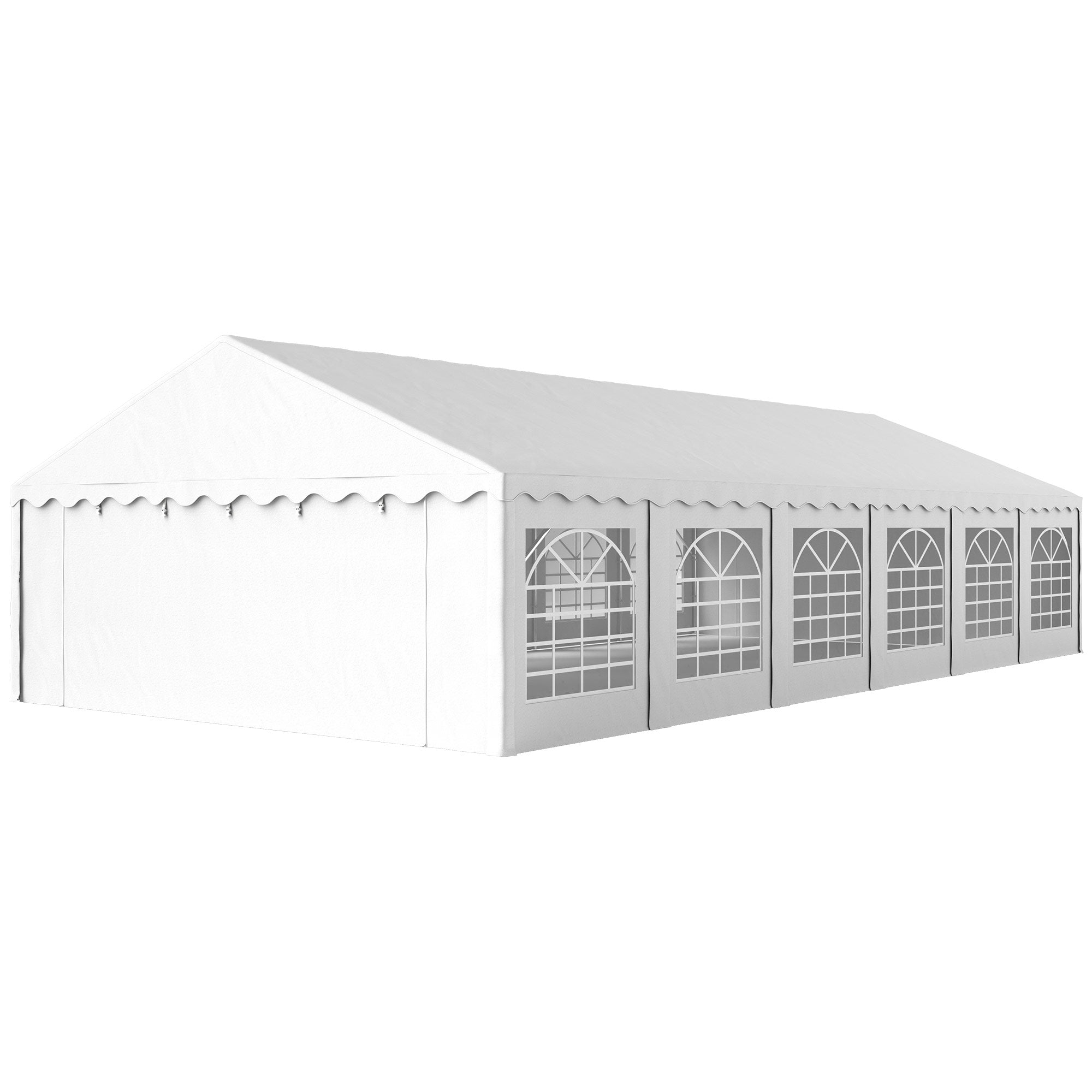 Outsunny 20' x 40' Party Tent, Outdoor Canopy Tent with Removable Sidewalls, 12 Windows for Parties, Wedding, Events, BBQ, White 